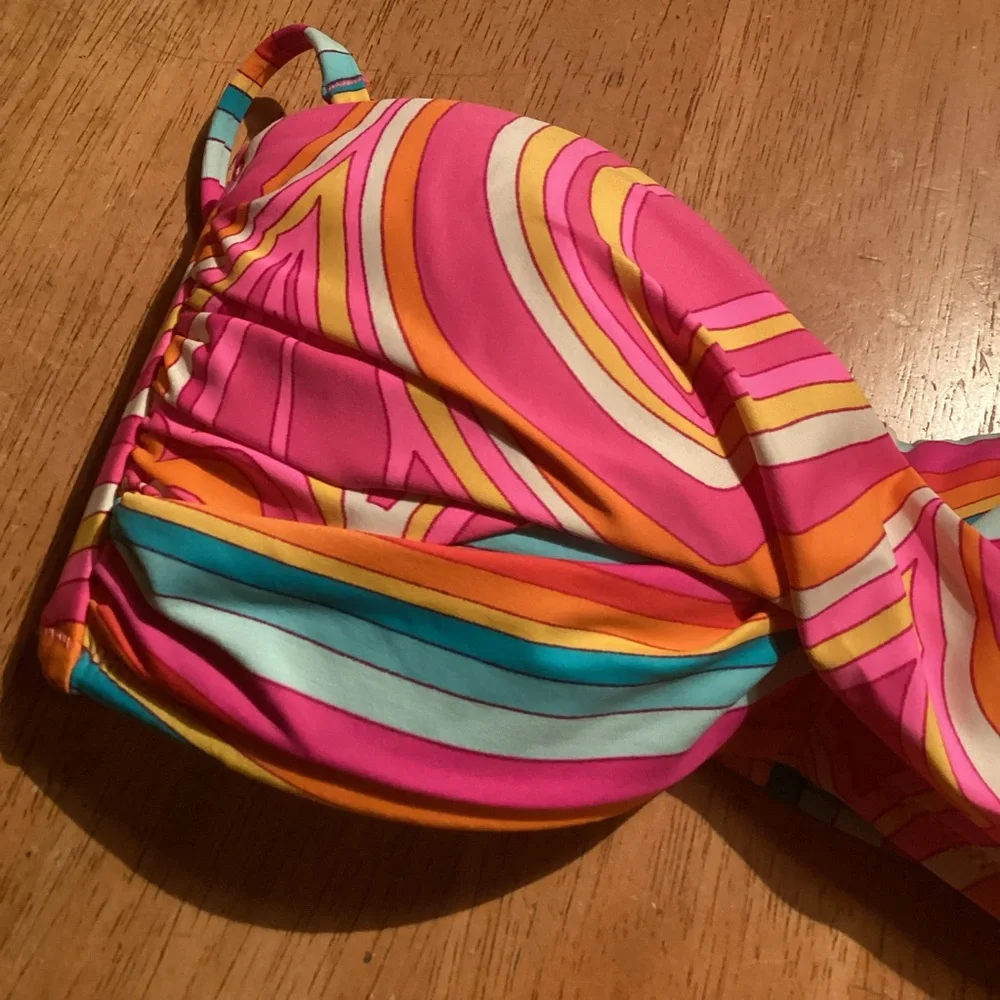 Trina Turk Morning Sunrise Bandeau Bikini Top - top only- size 6